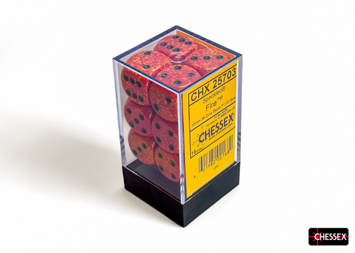 Speckled Fire 16mm d6 Dice Block (12 dice) - CHX25703